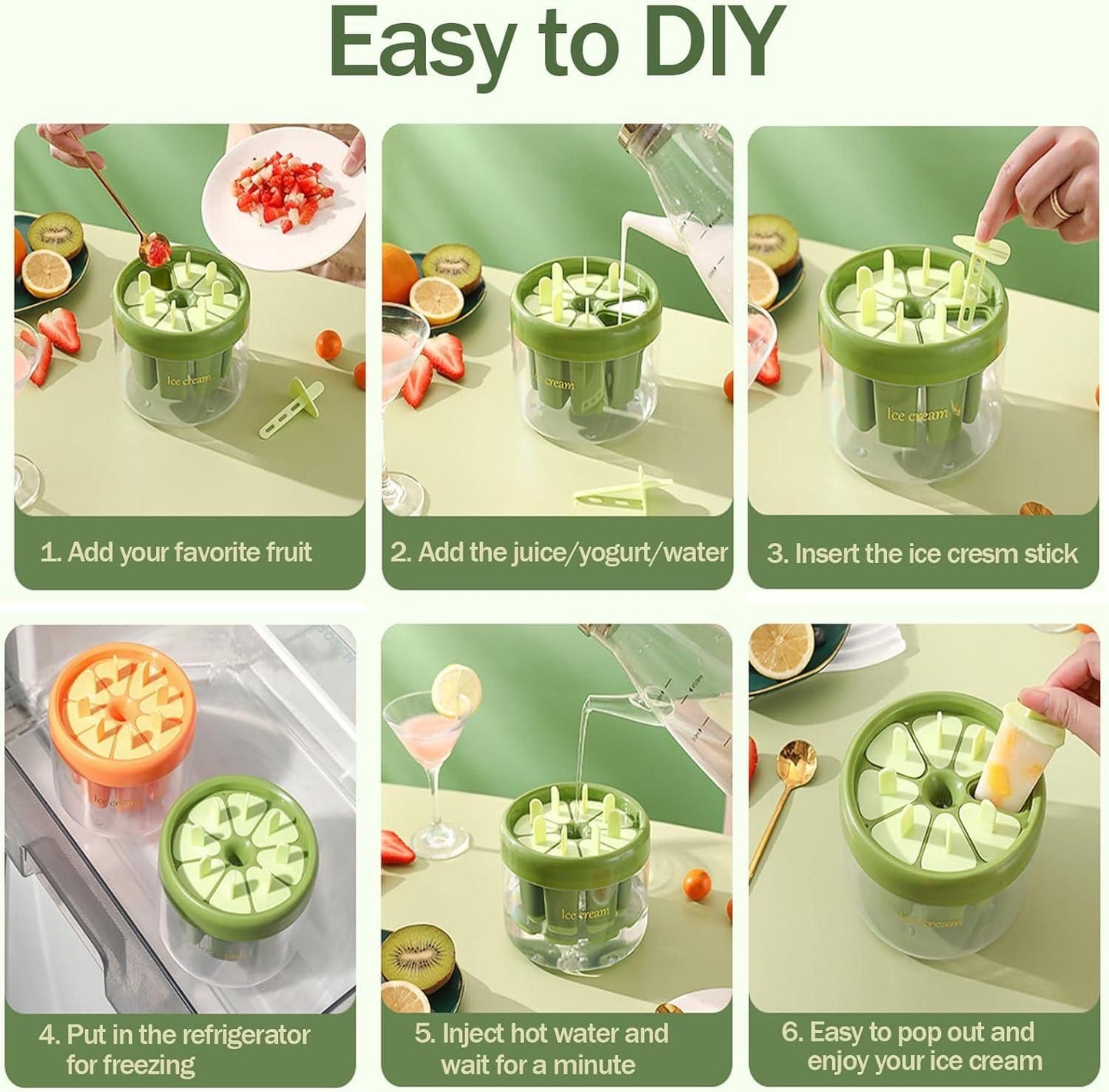 8 Pieces Ice Cream mold